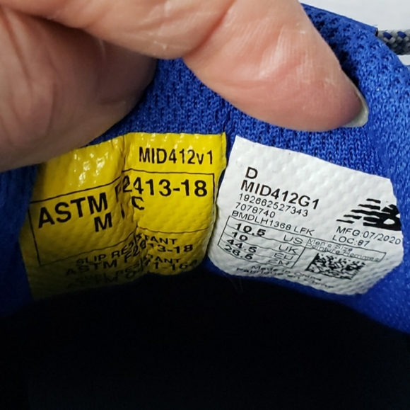 NEW Balance Toe Protect, Men's  Gray the cobalt blue NEW slip resistant - Picture 5 of 6